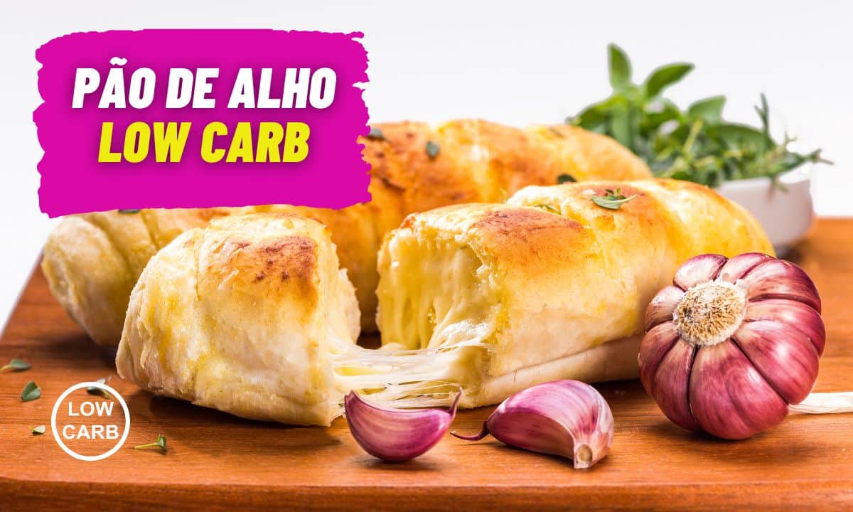 Pão de Alho low carb receita simples fica pronta em 15 minutos SaúdeLab