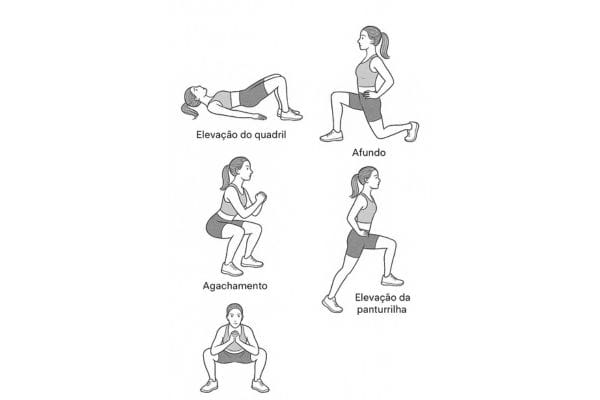 treino para glúteos sem equipamento.