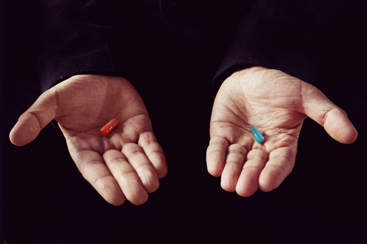 pílula vermelha e azul