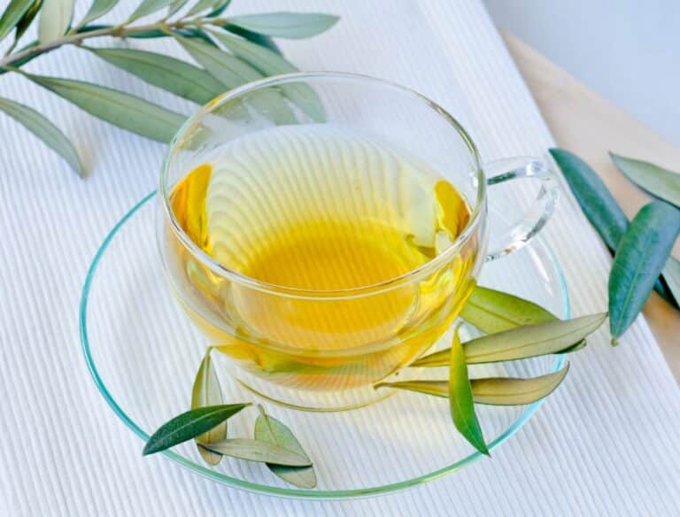 Chá de Oliveira: você sabe para que serve? Confira agora! 2 Xícara de chá feito com folhas de oliveiras.