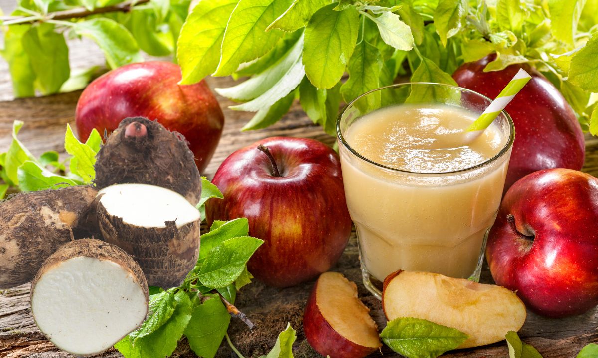 Suco para imunidade com inhame: