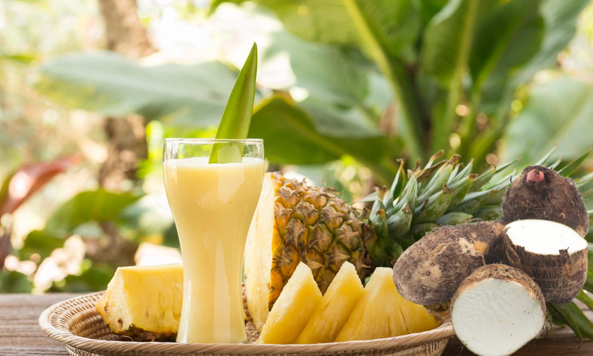 Suco para imunidade com inhame: