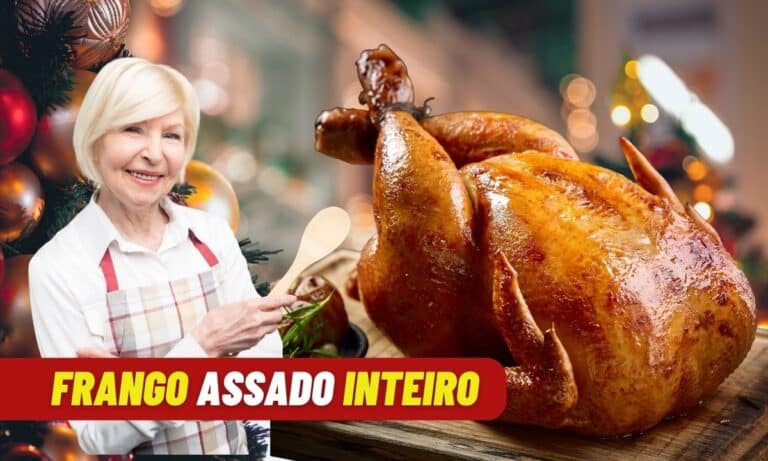 Frango Assado Inteiro no forno: ideal para economizar e garantir o sabor 4 Frango assado inteiro