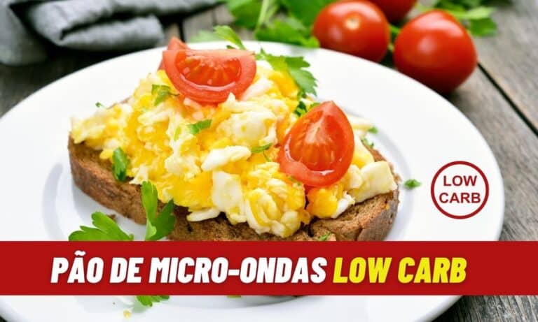 Pão de micro-ondas low carb super rápido: receita fácil para fazer em 5 minutos 1 Pão de Micro-ondas Low Carb.