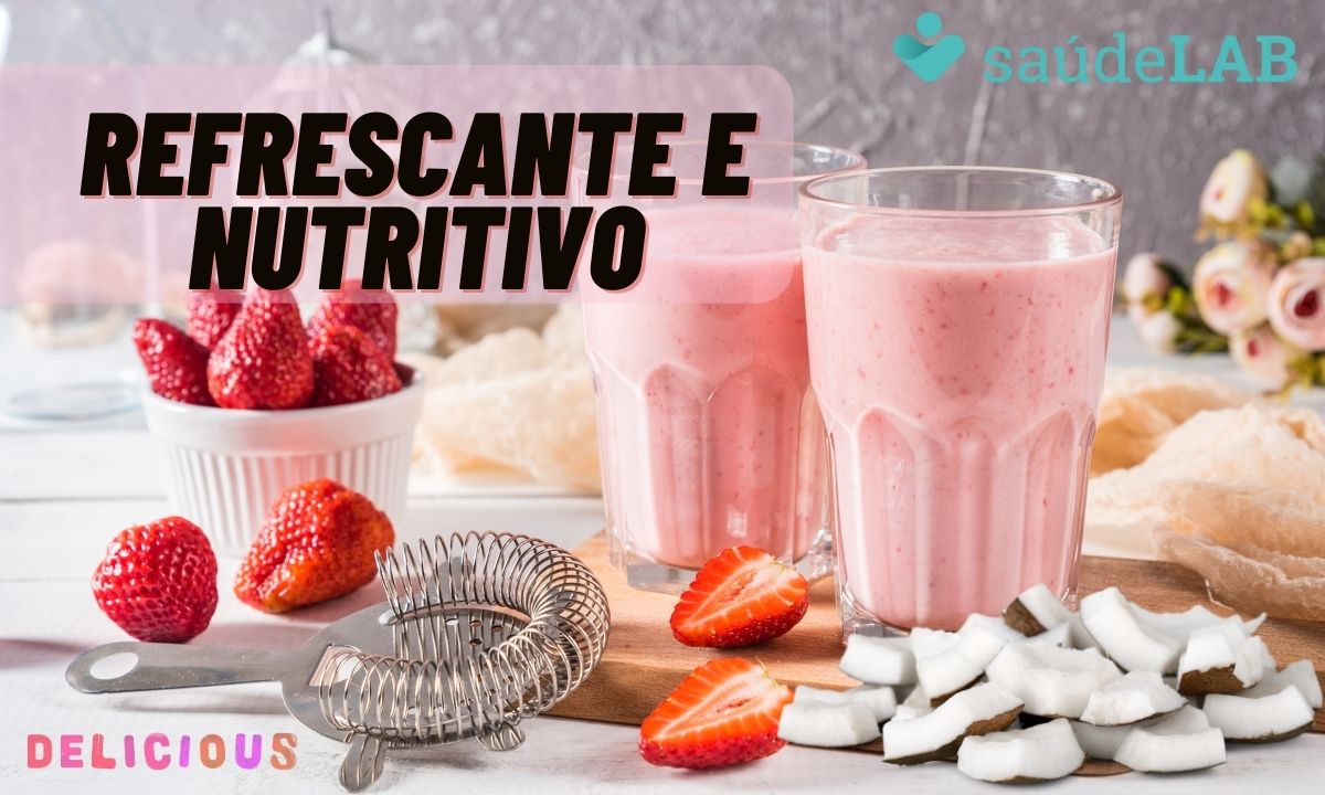 Smoothie termogênico de morango com coco: aprenda a preparar essa receita fantástica 1 Smoothie termogênico de morango com coco