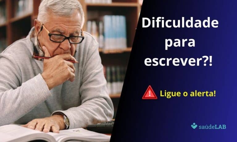 Dificuldade de escrever pode ser sinal de Parkinson.