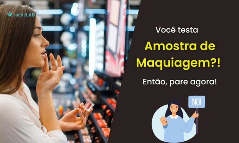 Testar amostra de maquiagem.