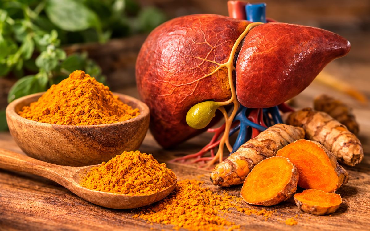 Açafrão  e fígado