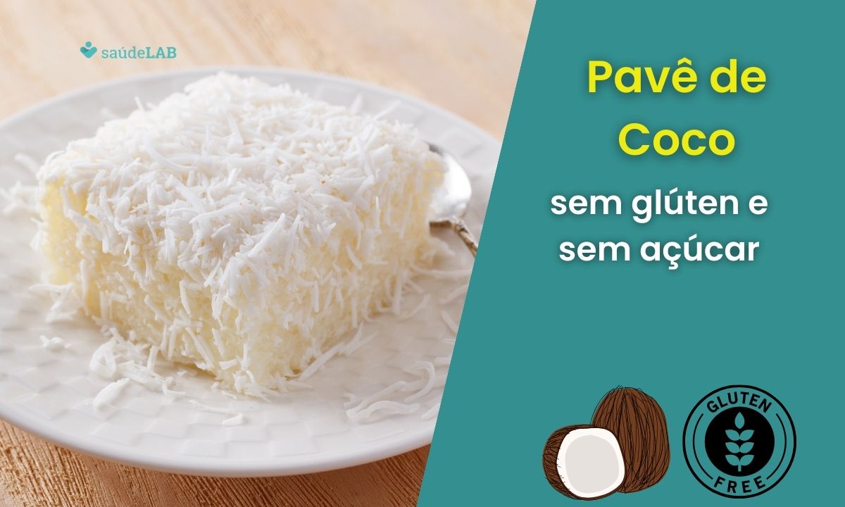 Pavê de coco sem glúten e sem açúcar: leve, saudável e cheia de sabor 1 Pavê de coco sem glúten e sem açúcar.