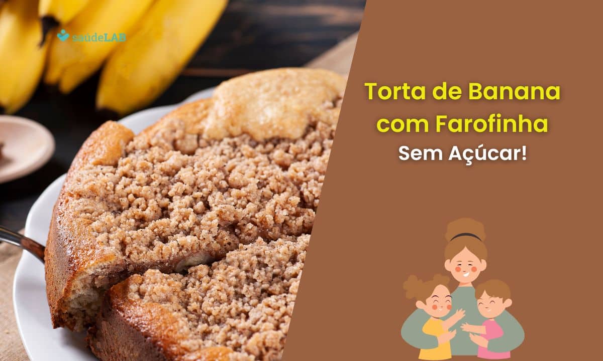Torta de banana com farofa sem açúcar: especial para o Dia das Mães 1 Torta de Banana com farofa sem açúcar.