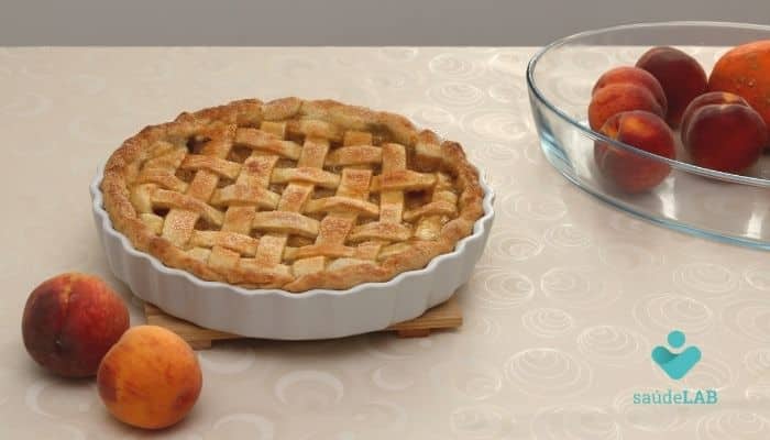 Torta de Pêssego Diet e Saudável: receita irresistivelmente deliciosa 2 Torta de Pêssego Diet.