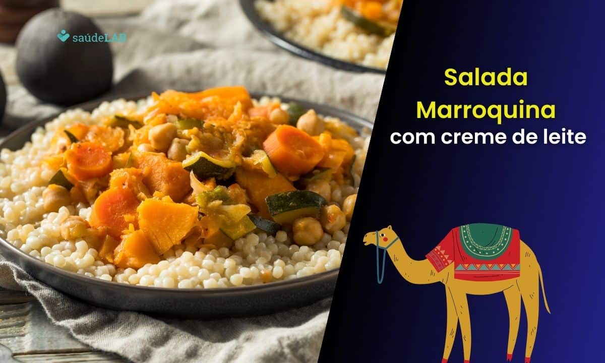 Salada marroquina com creme de leite sem lactose: perfeita para uma refeição deliciosa 1 Salada marroquina com creme de leite.