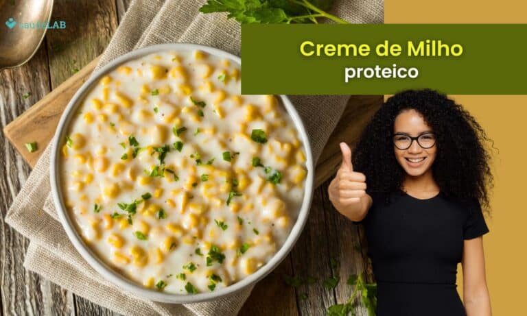 Creme de milho proteico.