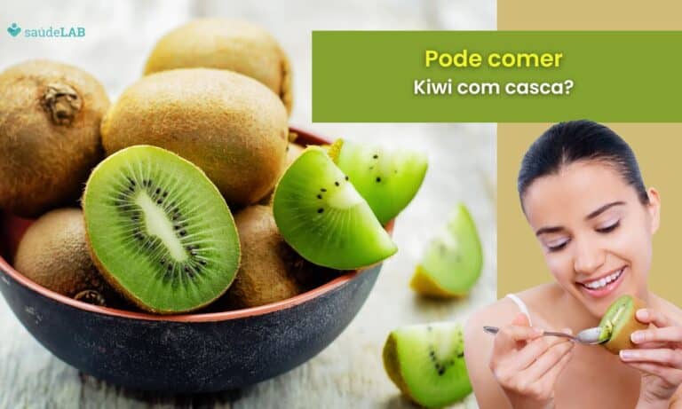 Pode comer kiwi com casca.