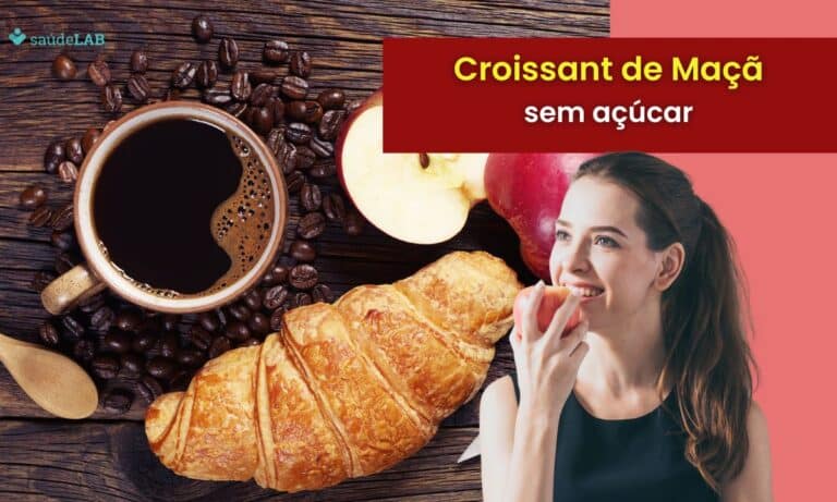 croissant de maçã sem açúcar.
