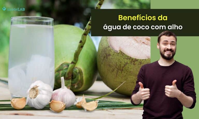 Água de coco com alho.