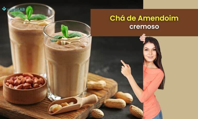 Chá cremoso de amendoim.