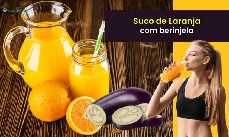 Suco de berinjela com laranja.