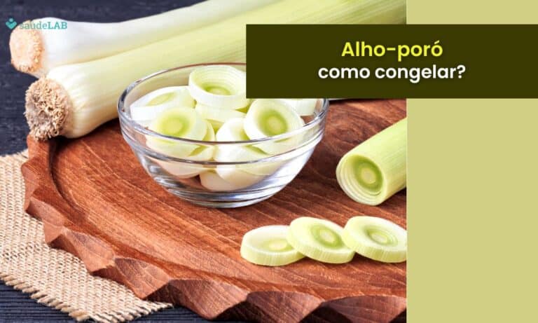 Como congelar alho-poró.