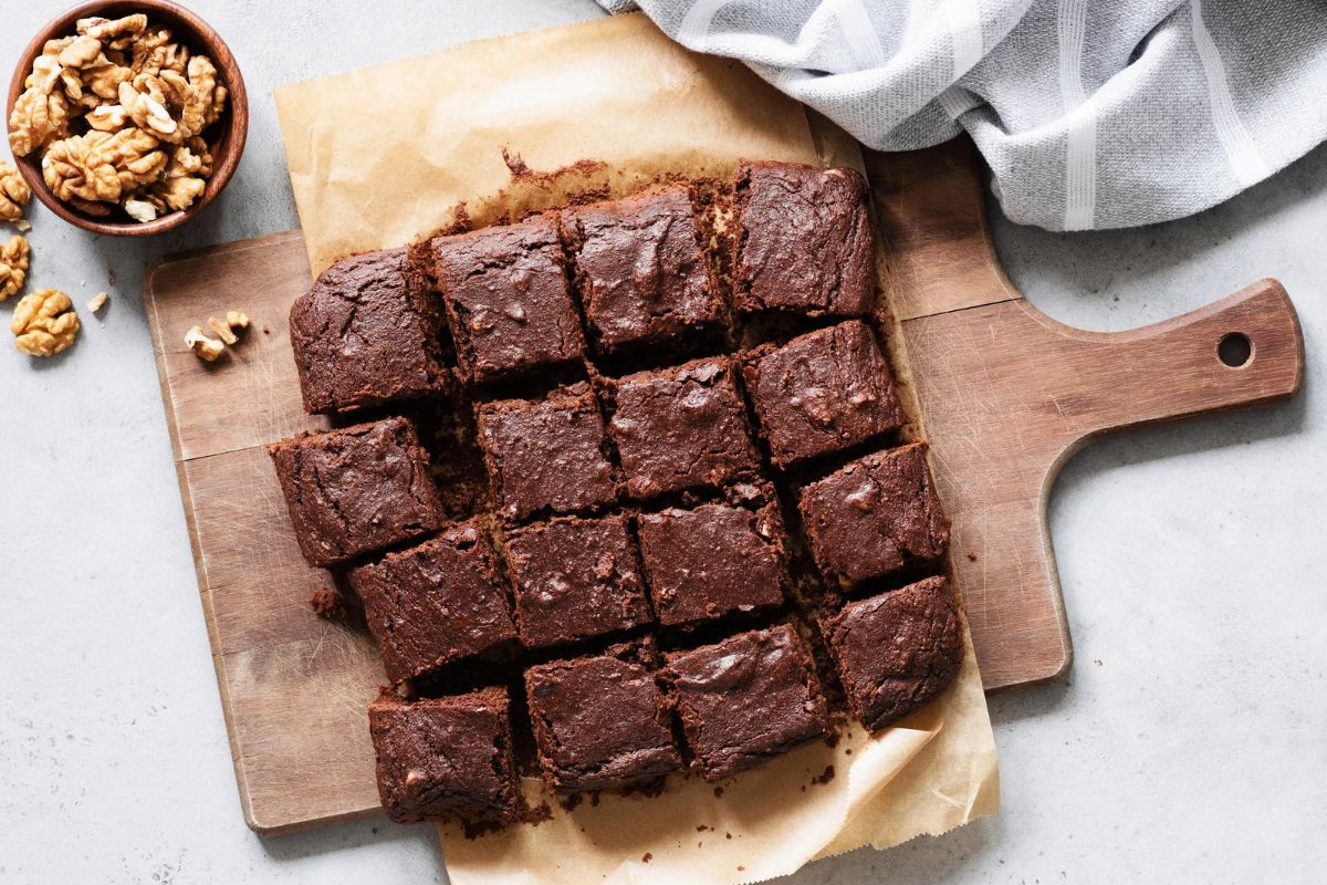 Brownie fit com 3 ingredientes.