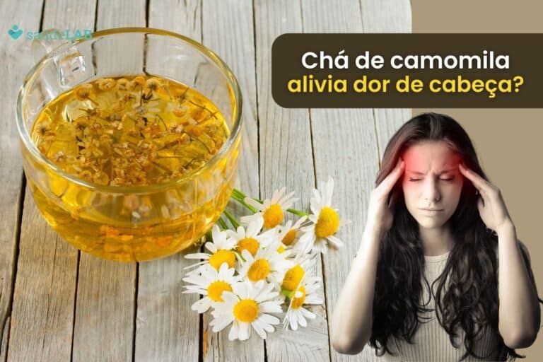 Chá de camomila é bom para dor de cabeça.