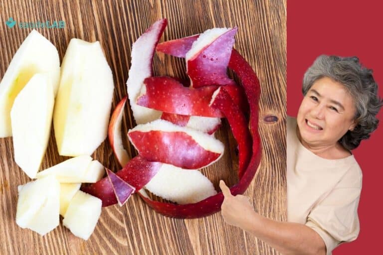 maçã sem casca prende o intestino.