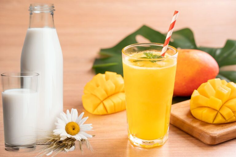 suco de manga com leite faz mal.