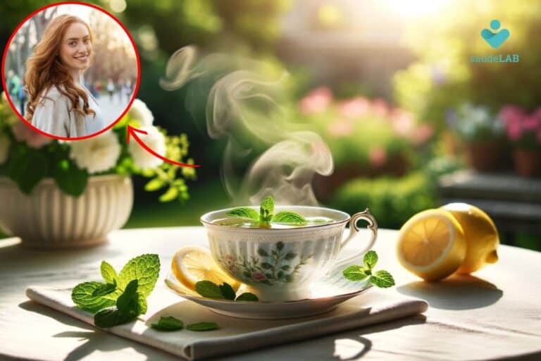 chá de hortelã com limão.