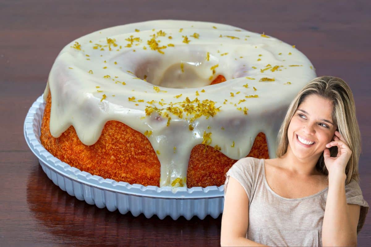 Bolo de limão com cobertura: 12 porções sem glúten, sem lactose e sem açúcar 1 bolo de limão com cobertura.