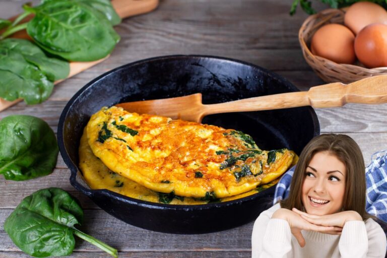 Omelete de espinafre.