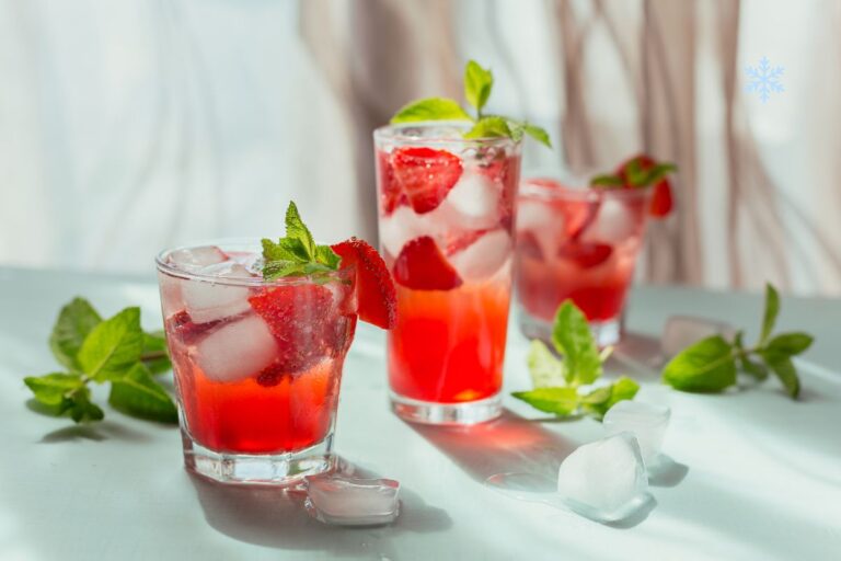 Mocktail de morango.