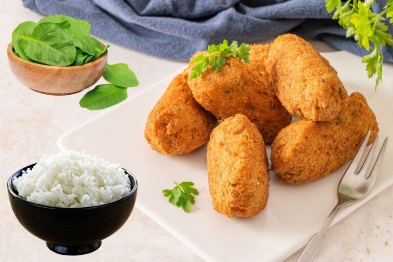 Bolinho de arroz com espinafre: prático, nutritivo e perfeito para seu dia a dia 2 Bolinho de arroz com espinafre.