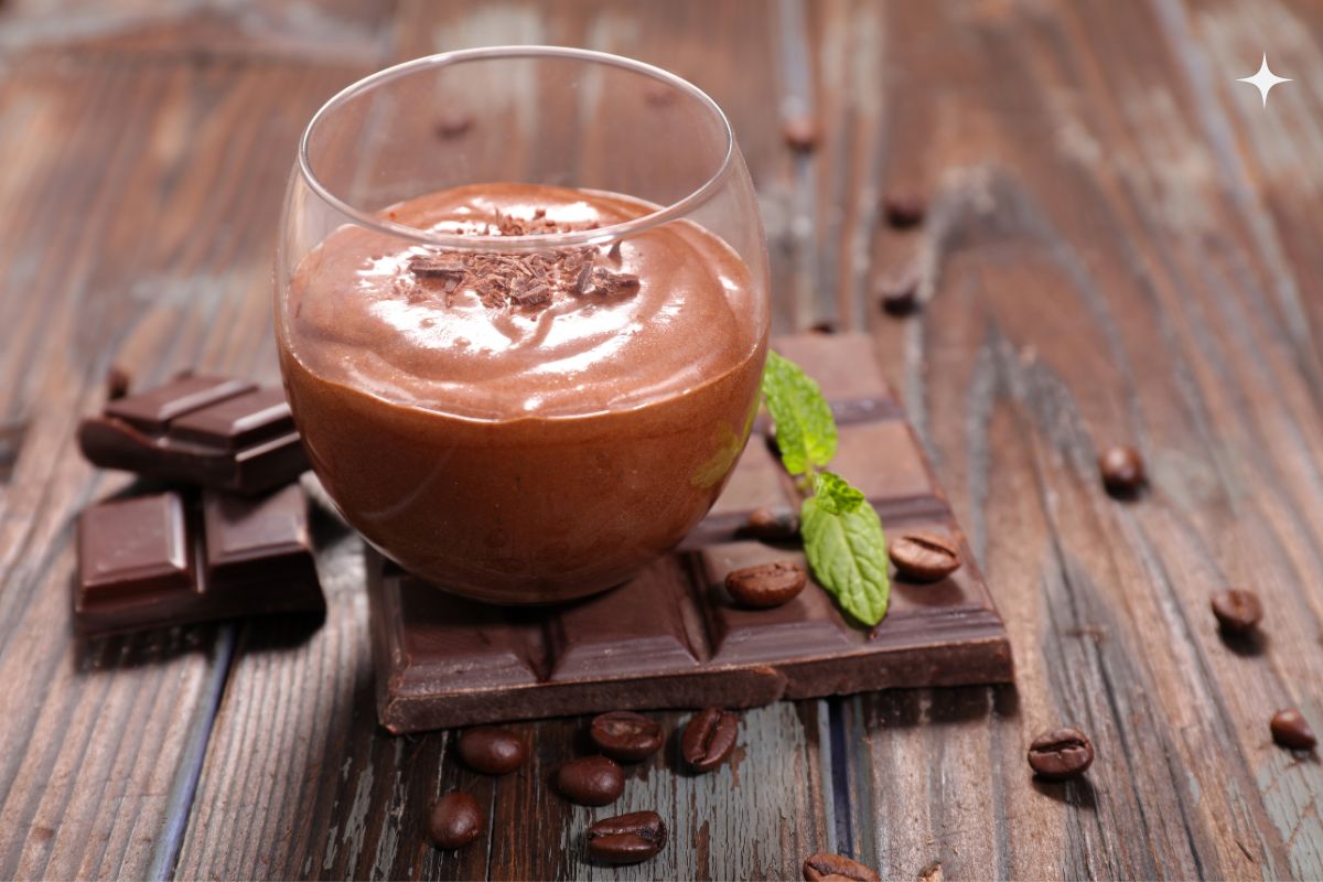Mousse de café saudável: uma sobremesa cremosa e energizante que vai surpreender seu paladar! 1 mousse de café.