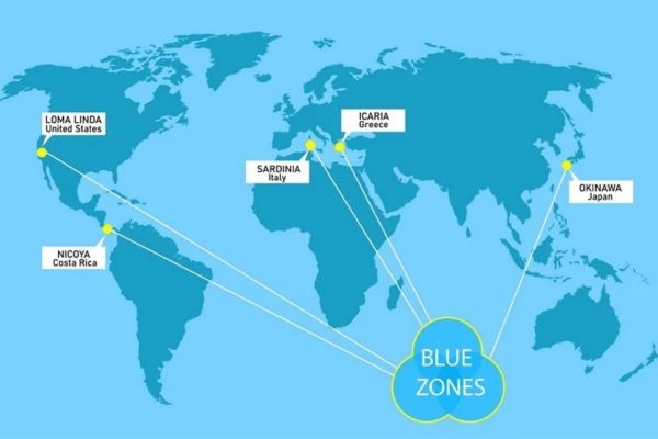Blue Zones e Longevidade: O que as dietas da Zona Azul têm em comum? 2 Blue Zones - Zonas Azuis.
