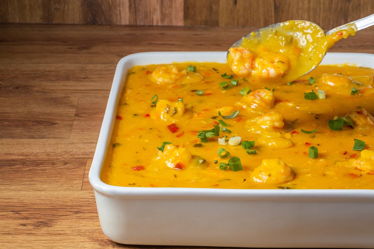Creme de camarão saudável: receita fácil, sem glúten e sem lactose 1 creme de camarão.