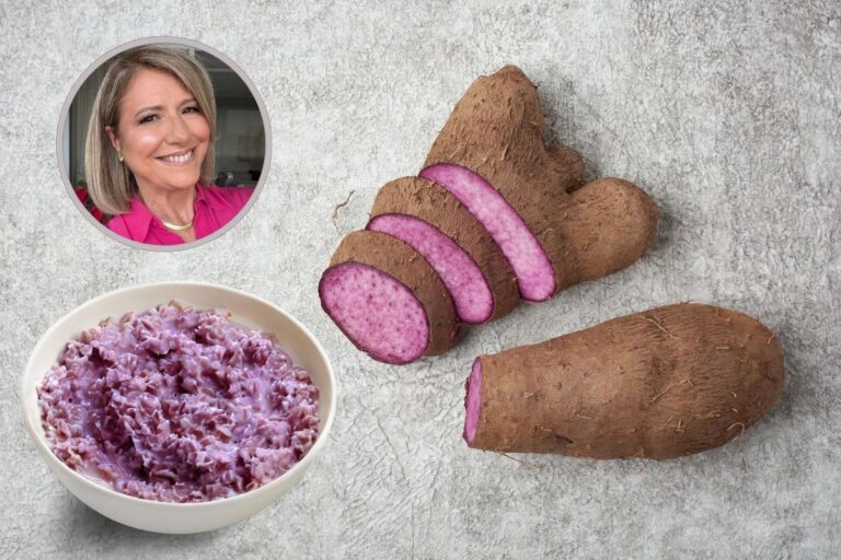Herança alimentar mingau de cará-roxo.
