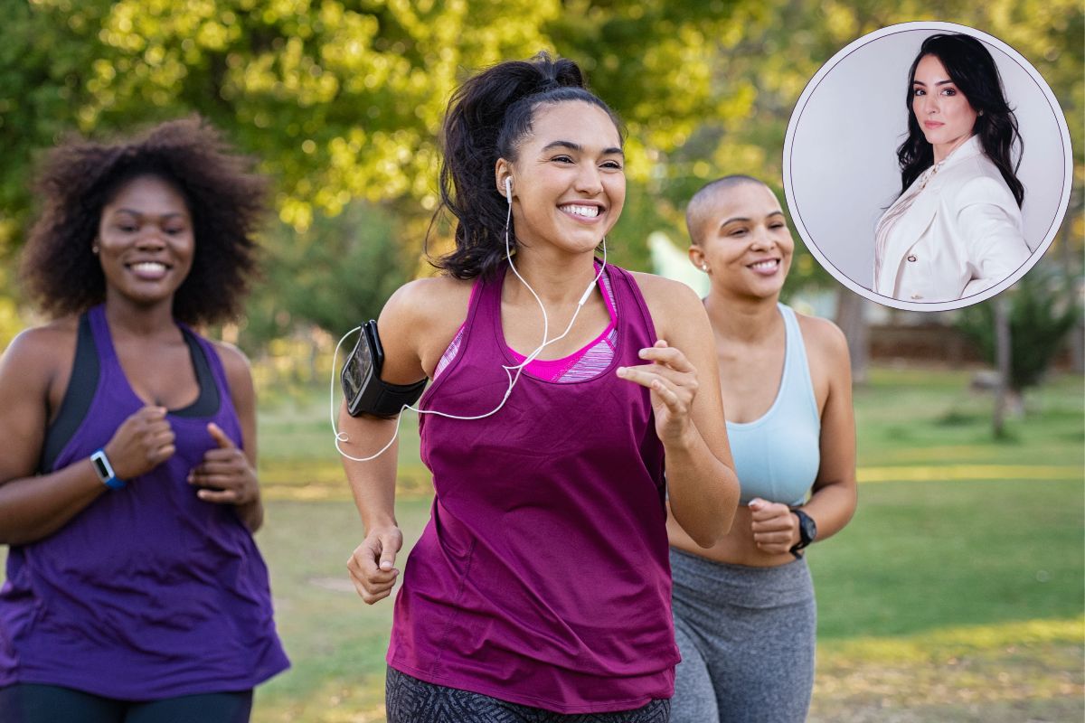 Atividade física e saúde mental: por que 15 minutos por dia podem mudar sua vida 1 pessoas felizes praticando corrida no parque.