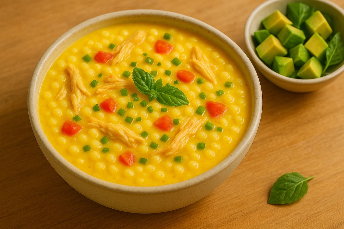 Canjica salgada fit: combinação perfeita de sabores em 4 porções 1 Canjica salgada.