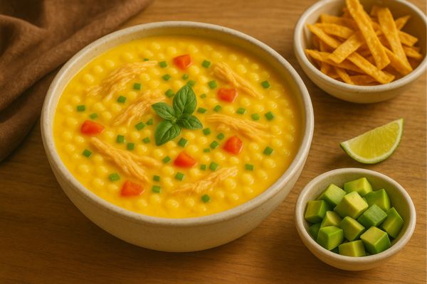 Canjica salgada fit: combinação perfeita de sabores em 4 porções 2 Canjica salgada.