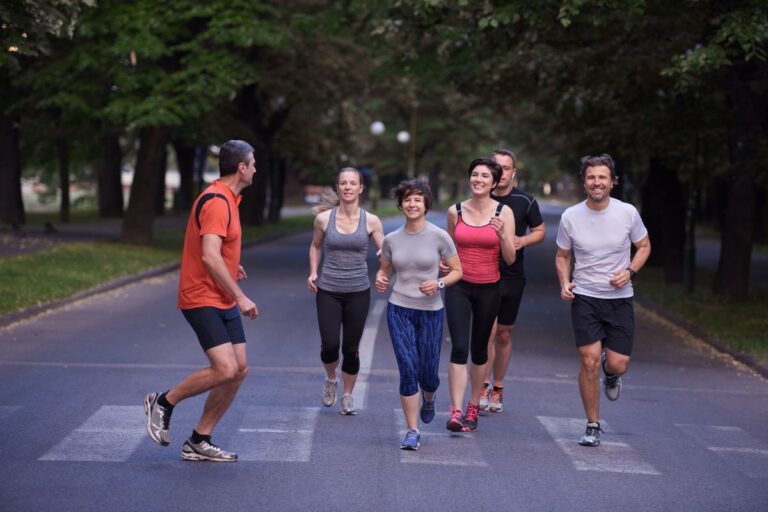 Jogging.