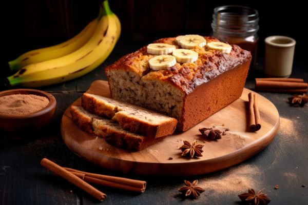 Receitas saudáveis de comida vegetariana reconfortante para todas as horas do dia 3 Bolo integral de banana com aveia e canela.