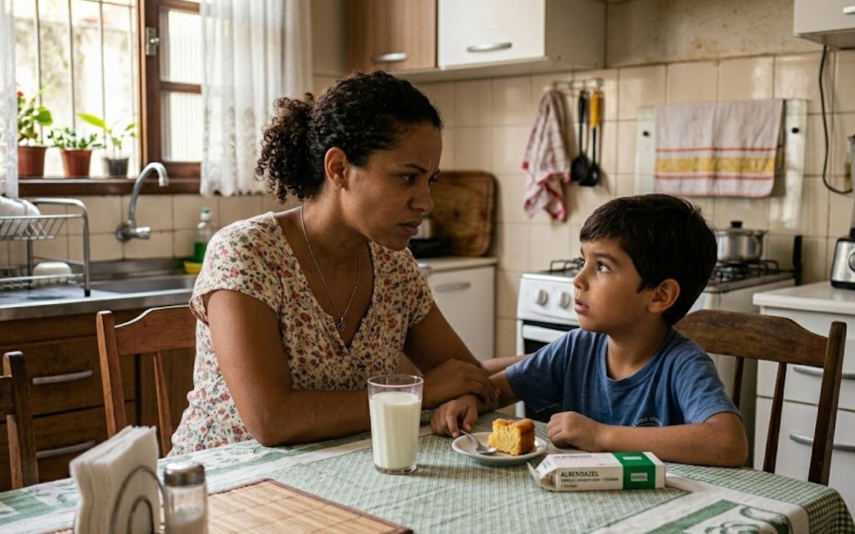 Qual o melhor horário para tomar albendazol dose única