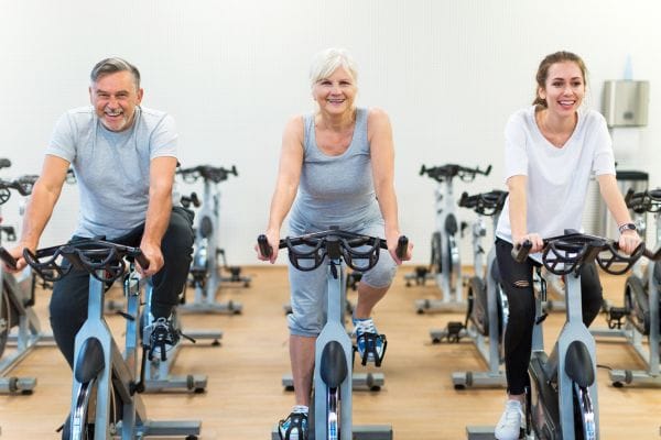Spinning para dor no quadril.