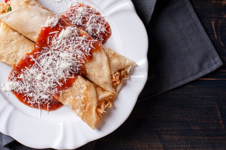 Panqueca de aveia salgada.