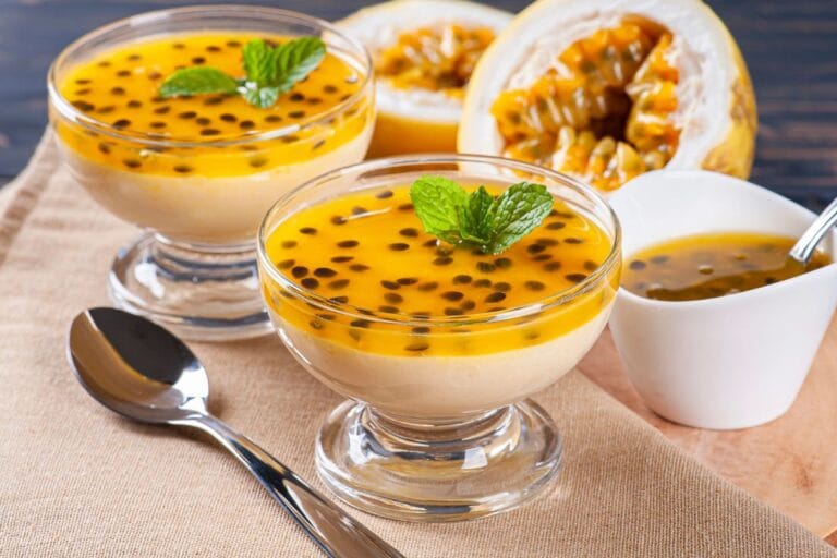 Mousse de maracujá.