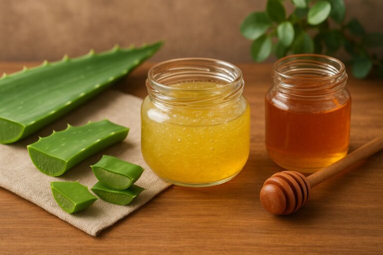 SaúdeLAB - Notícias e Conteúdos Sobre Saúde e Bem-Estar 1 babosa com mel.