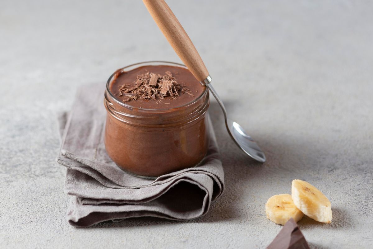 Mousse de cacau com biomassa de banana verde que pode transformar sua sobremesa em saúde e sabor 1 mousse de cacau com biomassa de banana verde.