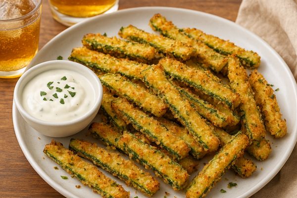 Tirinhas crocantes de abobrinha: o petisco leve, saudável e irresistível que vai conquistar 2 tirinhas crocantes de abobrinha assadas.