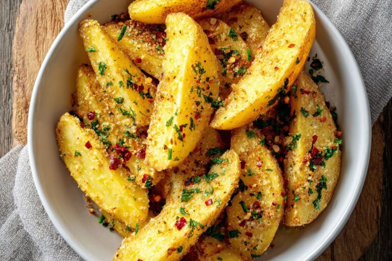 batata rústica com cúrcuma e azeite.