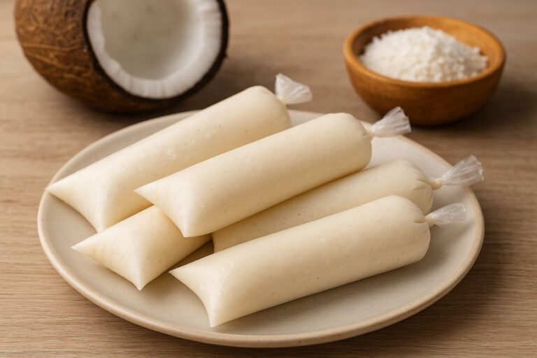 geladinho cremoso de coco.